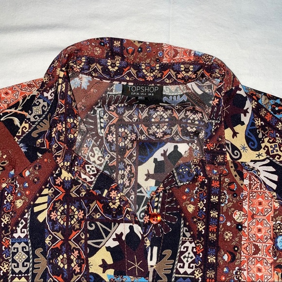 TOPSHOP BUTTON DOWN BLOUSE - Picture 3 of 8